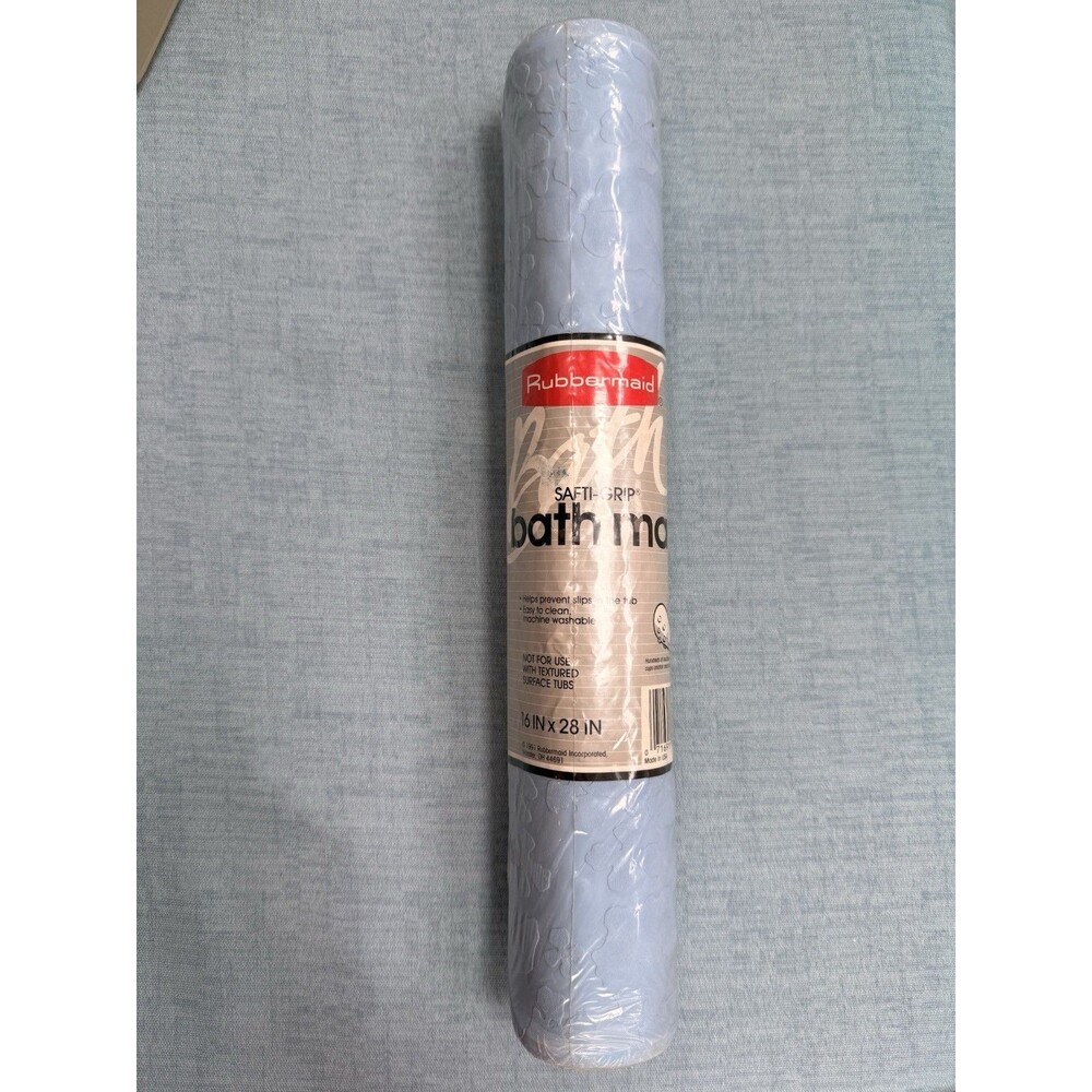 Vintage 1991 New Rubbermaid Safti-Grip Bathtub Mat 7041 Blue Slate  16"x28" NOS